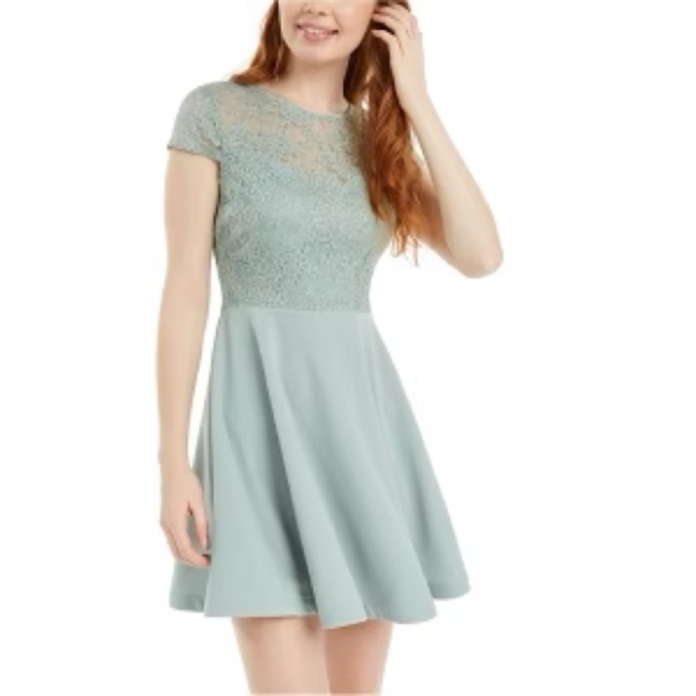 B Darlin ~ Mint Lace Mini Dress